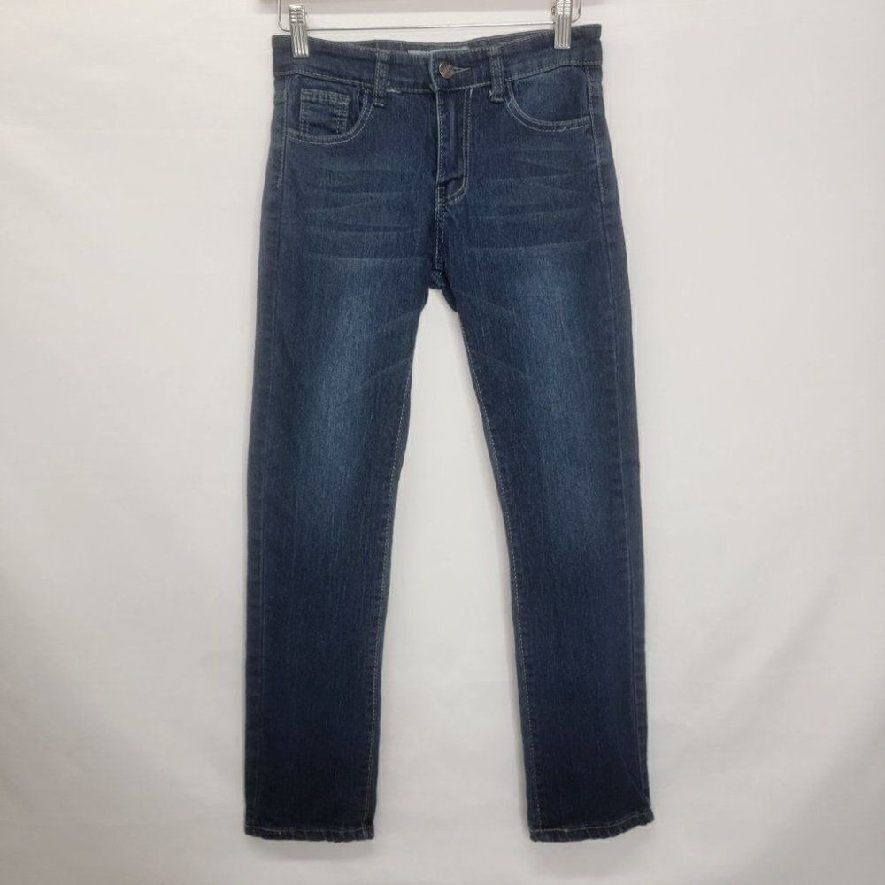 𝅺BLUE Rag Dark Wash Straight Leg - Picture 3 of 11